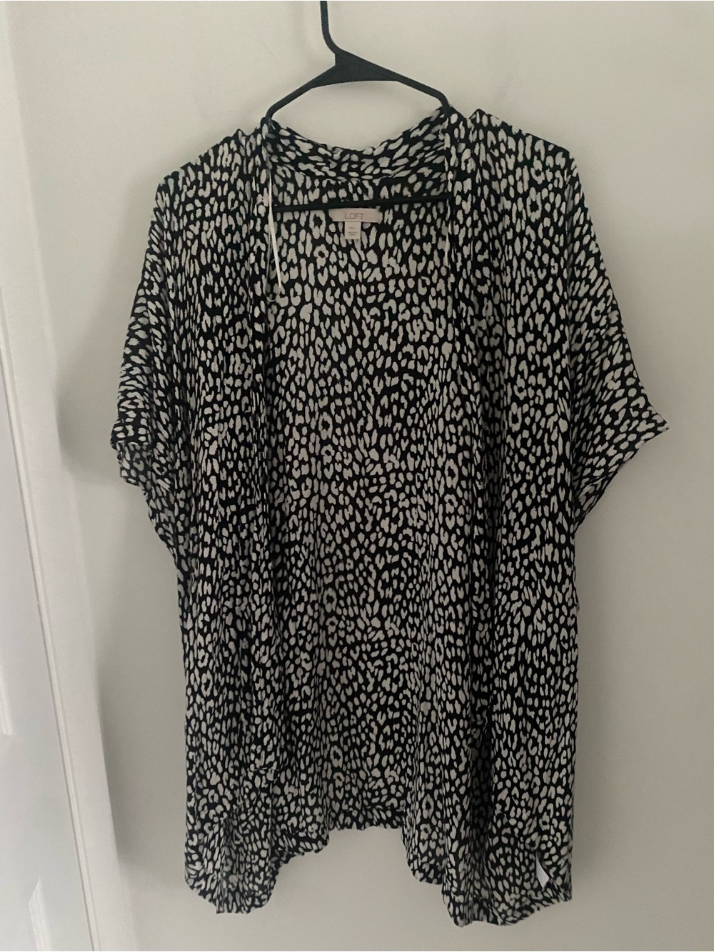 Loft Leopard Print Open-Front Kimono